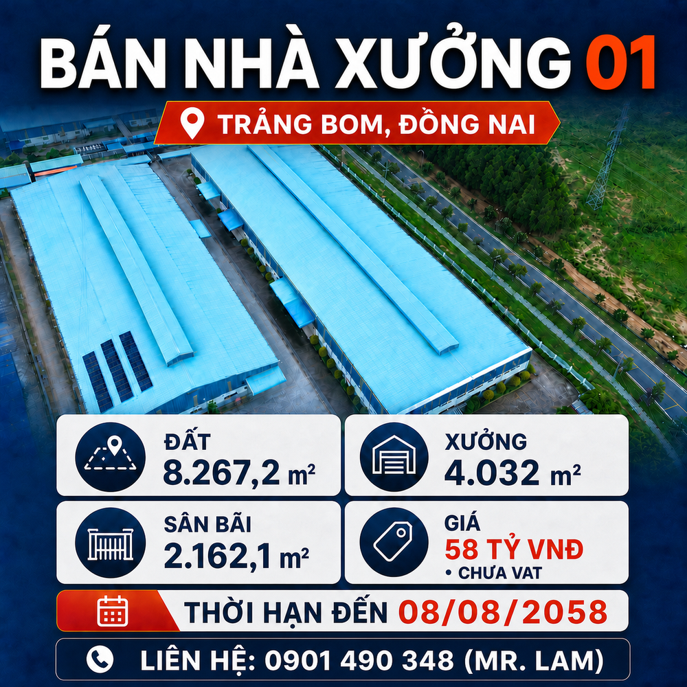bán nhà xưởng xây sẵn